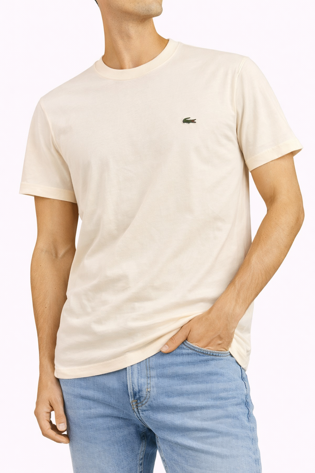 Lacoste Light Beige T-Shirt – Clean Essential Fit